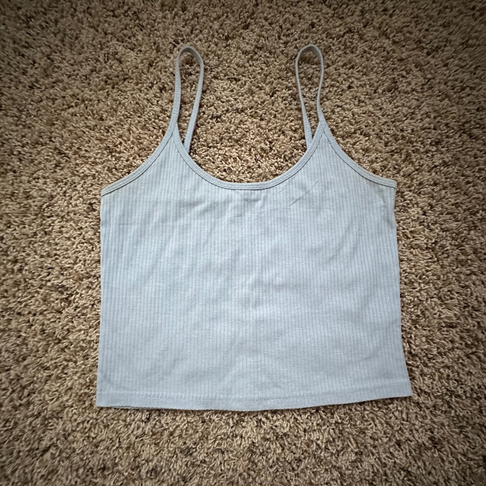 PacSun Light Blue Crop Tank Top Size M